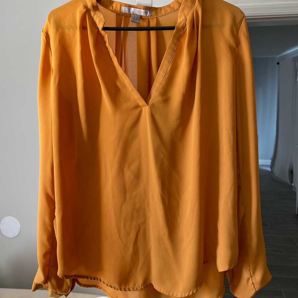 Forever 21 Mustard Blouse Smal
